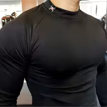 Herren Langarm Kompressions-Shirt - Atmungsaktives Lauf-T-Shirt für Sport und Training