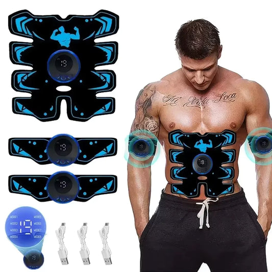 Neue USB wiederauf ladbare ems Muskels timulator abs Arm 3 in 1 Trainer Smart Wireless Fitness Bauch training elektrische Körper schlank