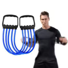 Premium Ganzkörpertrainingsset mit Brustexpander - 5 Widerstandsbänder für effektives Krafttraining