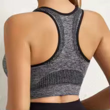 Rückenfreier Sport-BH Damen Gepolstert | Yoga Crop Top Low-Impact Training
