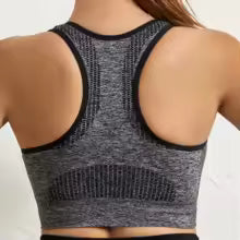 Rückenfreier Sport-BH Damen Gepolstert | Yoga Crop Top Low-Impact Training