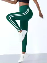 Damen Sport Leggings mit Hoher Taille - Fitness Hose mit 4-Wege-Stretch