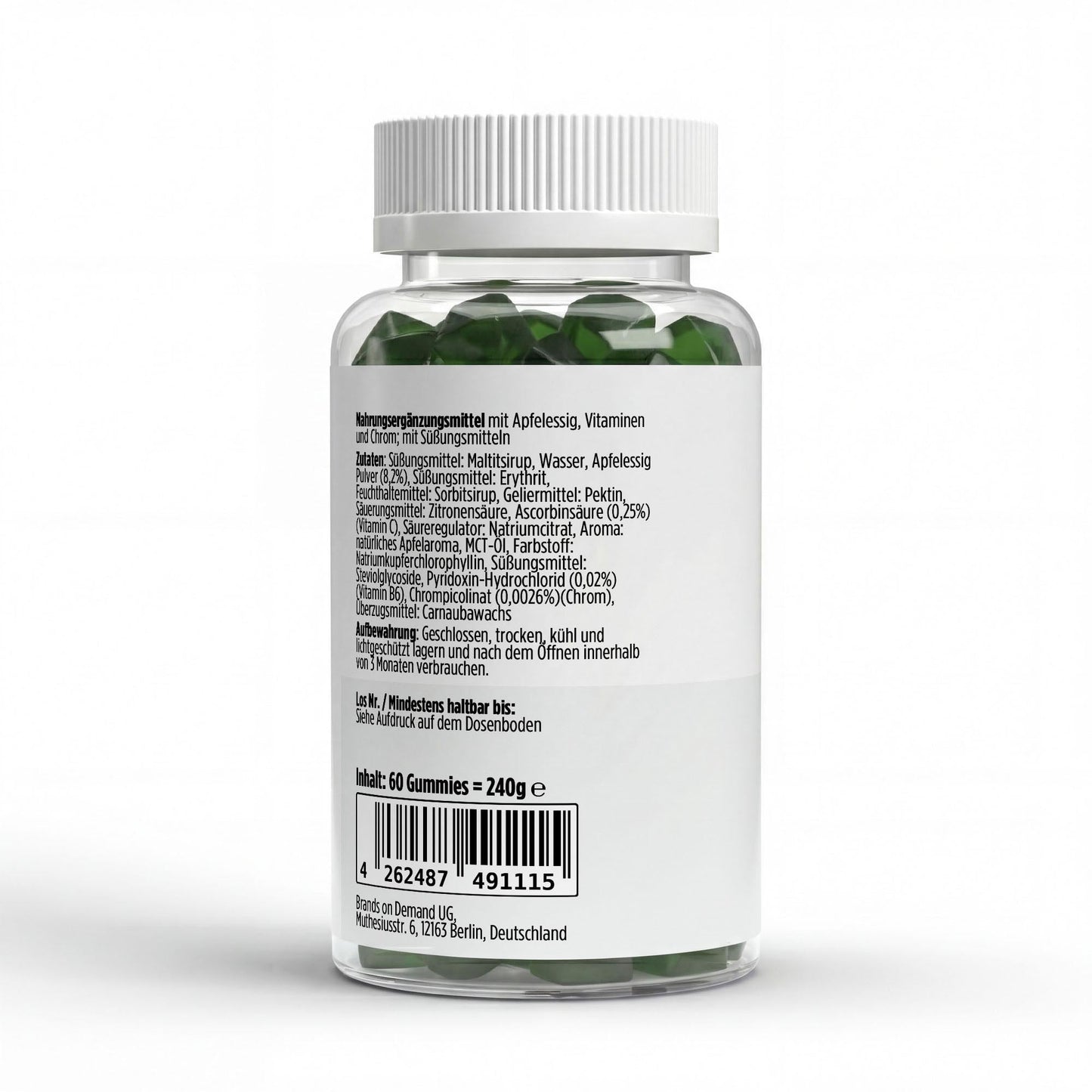 Apfelessig + C + B6 + Chrom Gummies - 60 Stk - jostefitvita.de