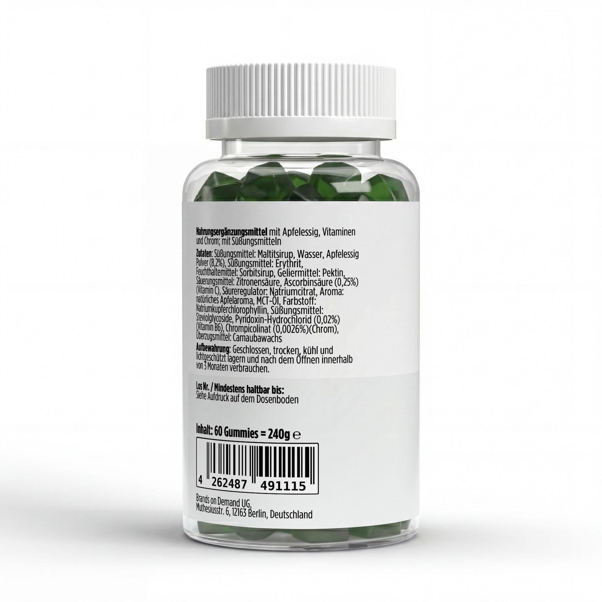 Apfelessig + C + B6 + Chrom Gummies - 60 Stk - jostefitvita.de