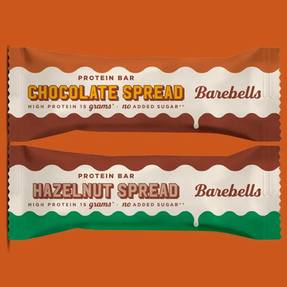 Barebells Spread Bar 12x45g - Hazelnut Nougat & Caramel Cashew Mix - jostefitvita.de