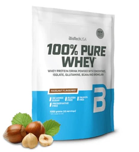 BioTech USA 100% Pure Whey 1000g - Premium Molkenprotein | 12 Geschmacksrichtungen - jostefitvita.de