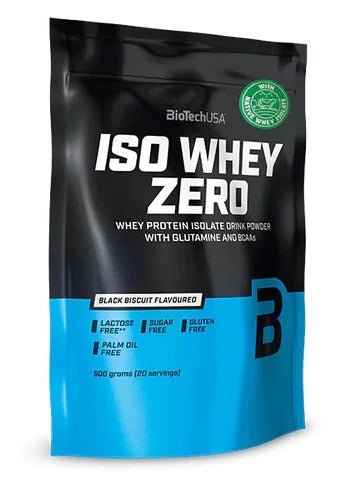 BioTech USA Iso Whey Zero 500g - Whey Protein Isolat | Schokolade, Vanille, Erdbeere, Cookies & Cream - jostefitvita.de