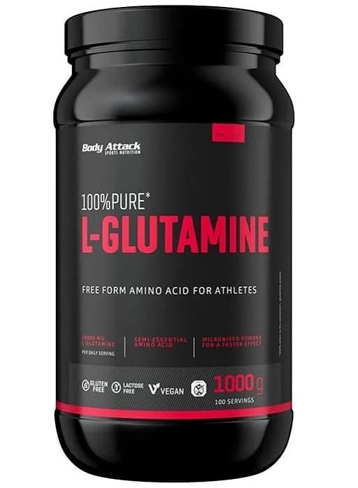 Body Attack Pure L - Glutamine 1 kg – Reines L - Glutamin Pulver - jostefitvita.de