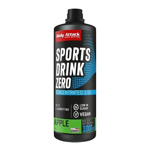Body Attack Sports Drink Zero 1000ml - Isotonisches Getränk in 4 Geschmacksrichtungen