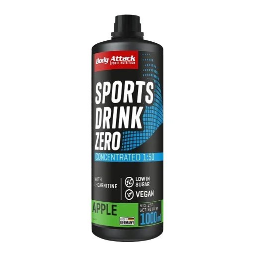 Body Attack Sports Drink Zero 1000ml - Isotonisches Getränk in 4 Geschmacksrichtungen - jostefitvita.de
