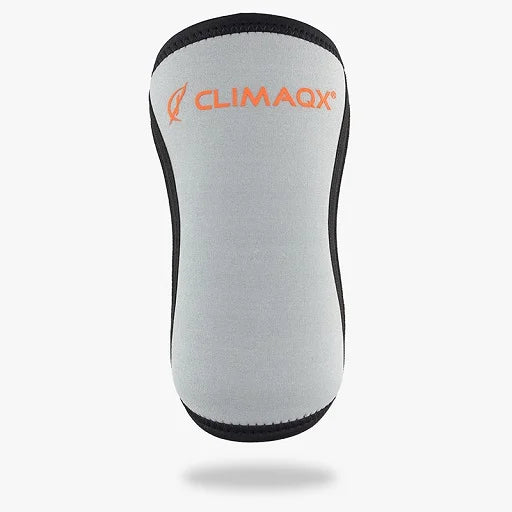 Premium Climaqx Knie-Bandagen Grau - Kniestützen für Krafttraining