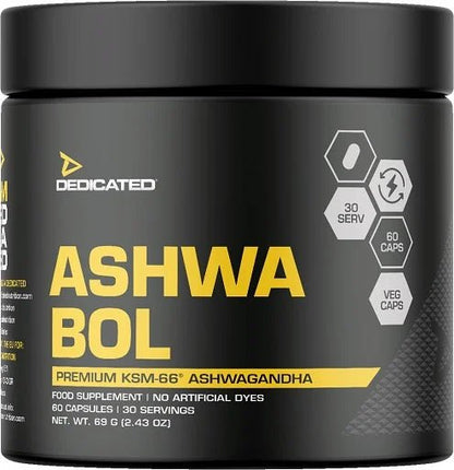 Dedicated Ashwa - Bol 60 Kapseln - Premium Ashwagandha Extrakt hochdosiert - jostefitvita.de