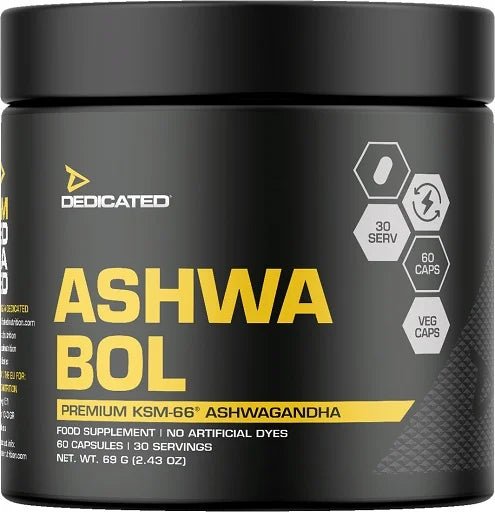 Dedicated Ashwa - Bol 60 Kapseln - Premium Ashwagandha Extrakt hochdosiert - jostefitvita.de