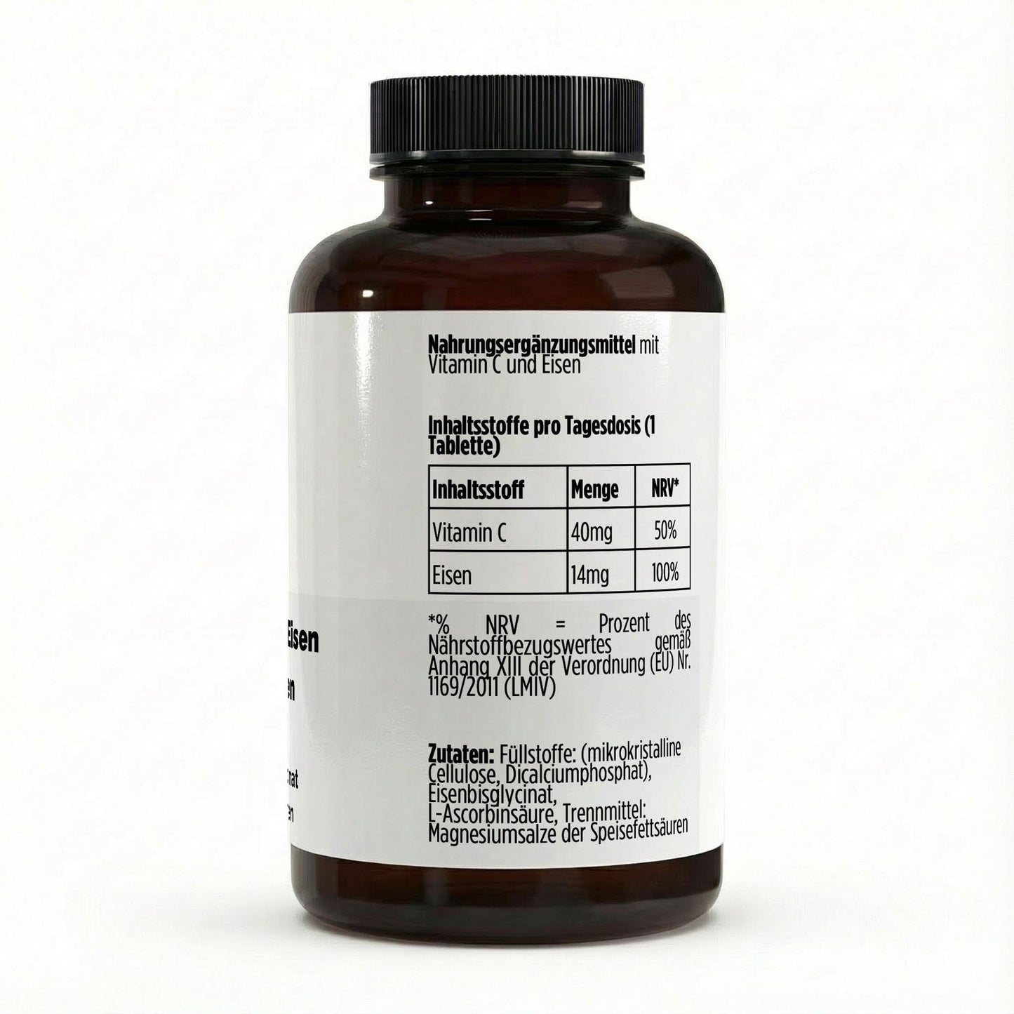 Eisen + Vitamin C - 120 vegane Tabletten - jostefitvita.de