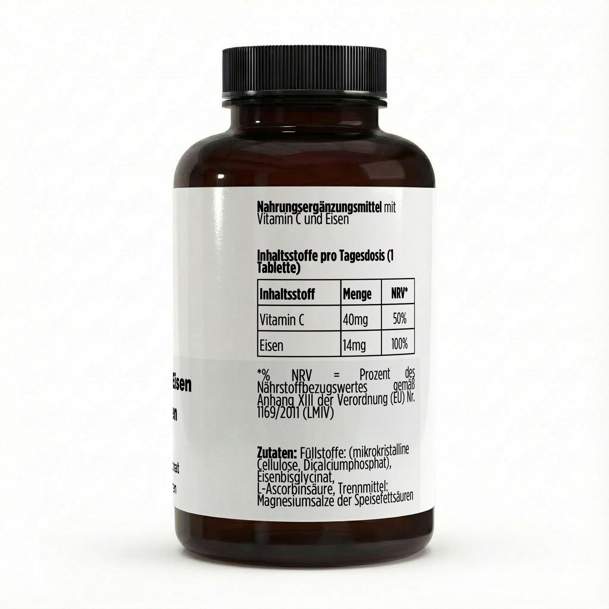 Eisen + Vitamin C - 120 vegane Tabletten - jostefitvita.de