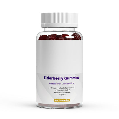 Elderberry + Vitamin C + Zink Gummies - 60 Stk. - jostefitvita.de