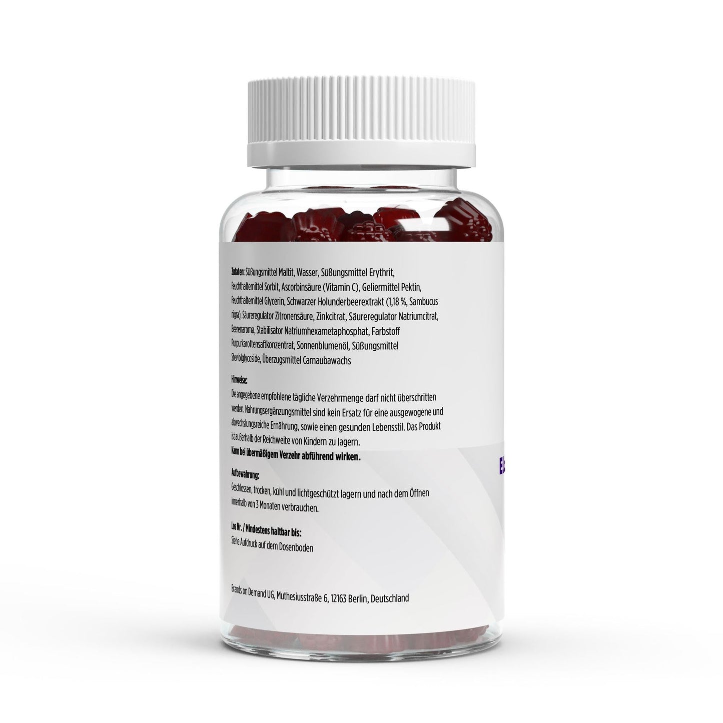 Elderberry + Vitamin C + Zink Gummies - 60 Stk. - jostefitvita.de