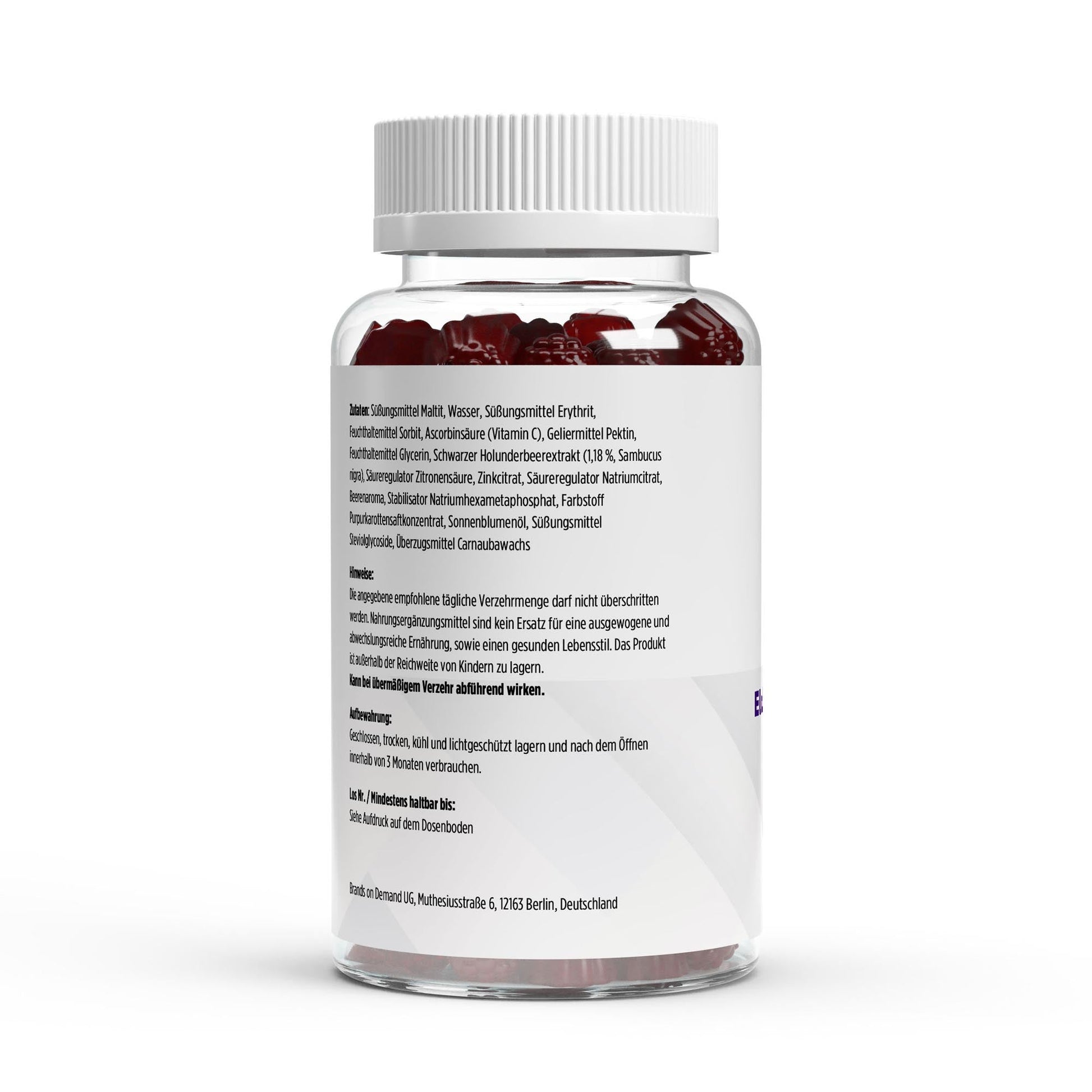 Elderberry + Vitamin C + Zink Gummies - 60 Stk. - jostefitvita.de