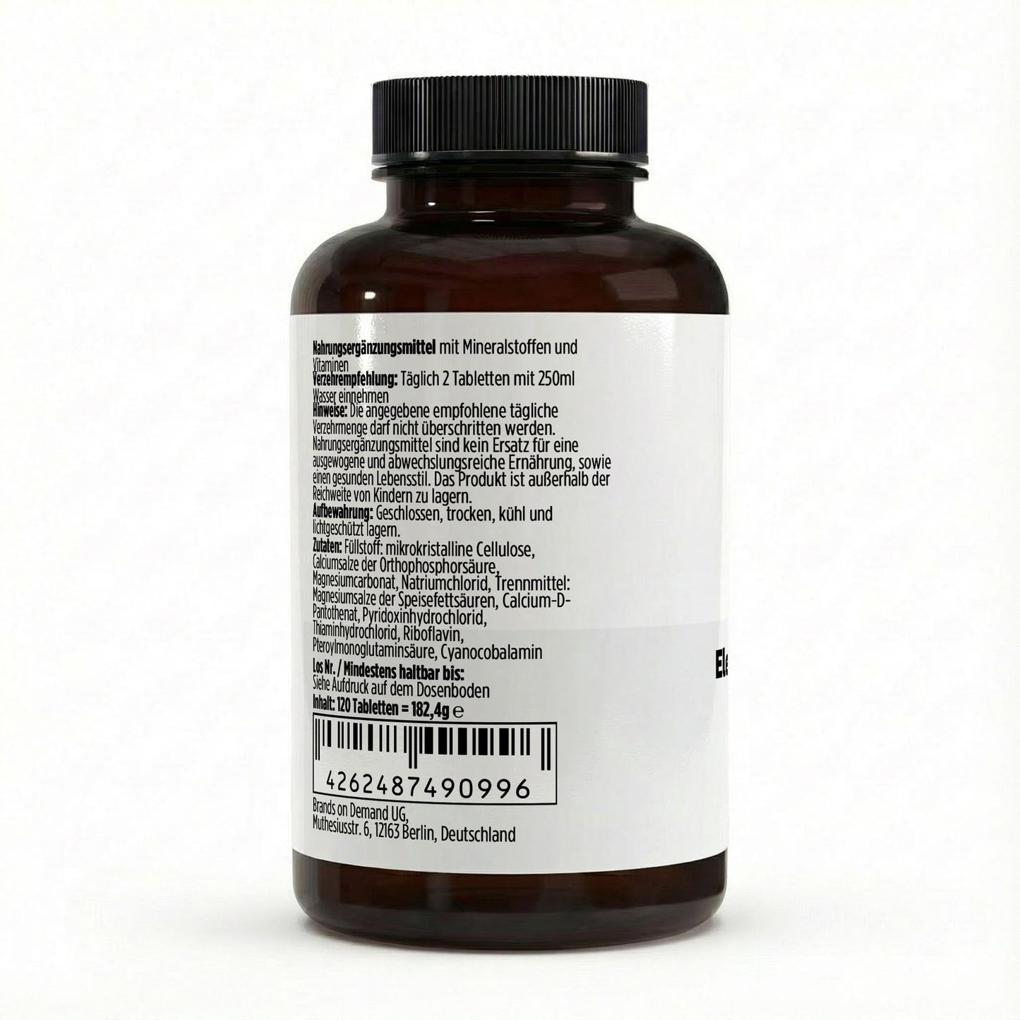Elektrolyt Komplex - 120 vegane Tabletten - jostefitvita.de
