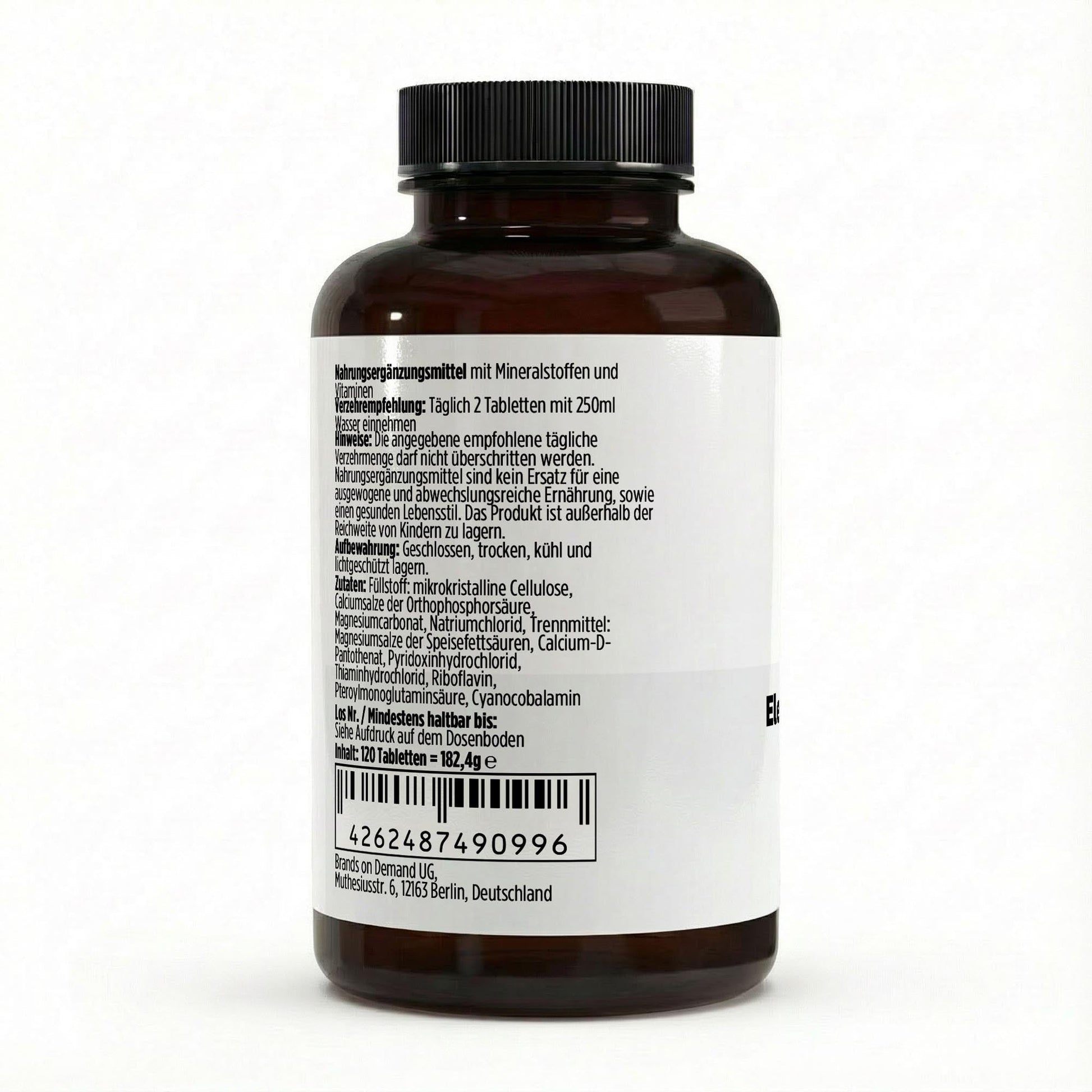 Elektrolyt Komplex - 120 vegane Tabletten - jostefitvita.de