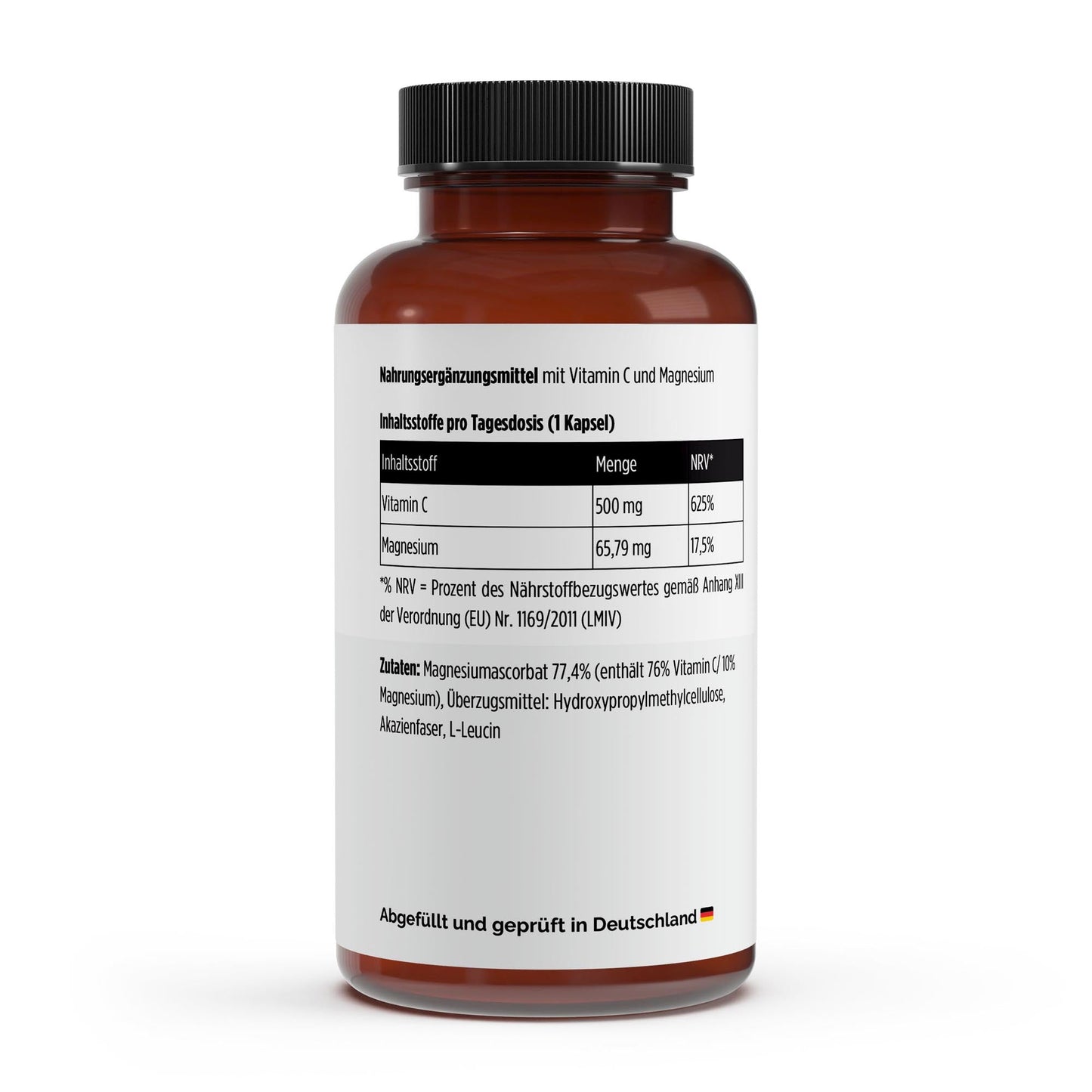 Gepuffertes Vitamin C 500mg + Magnesium - 240 Kapseln - jostefitvita.de