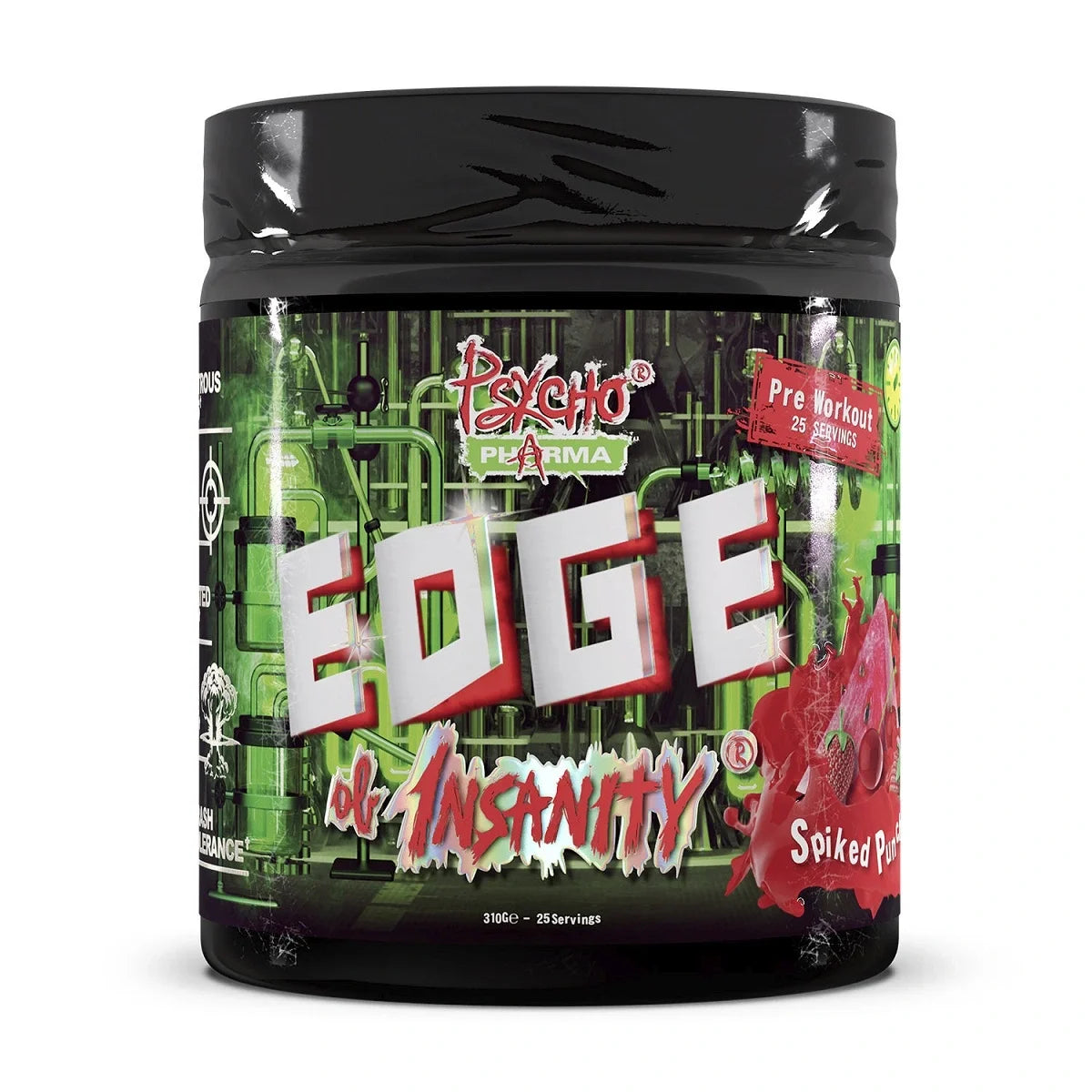 Psycho Pharma Edge of Insanity Pre-Workout Booster 310g - 3 Geschmacksrichtungen: Blue Lemonade, Jungle Juice, Spiked Punch