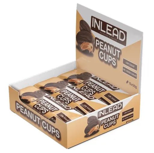 INLEAD Peanut Cups 15x50g Milk Chocolate | Erdnuss - Schokoriegel Karton - jostefitvita.de
