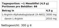 Kevin Levrone Arginine AKG Pulver 300g - Premium L - Arginin Nahrungsergänzung - jostefitvita.de