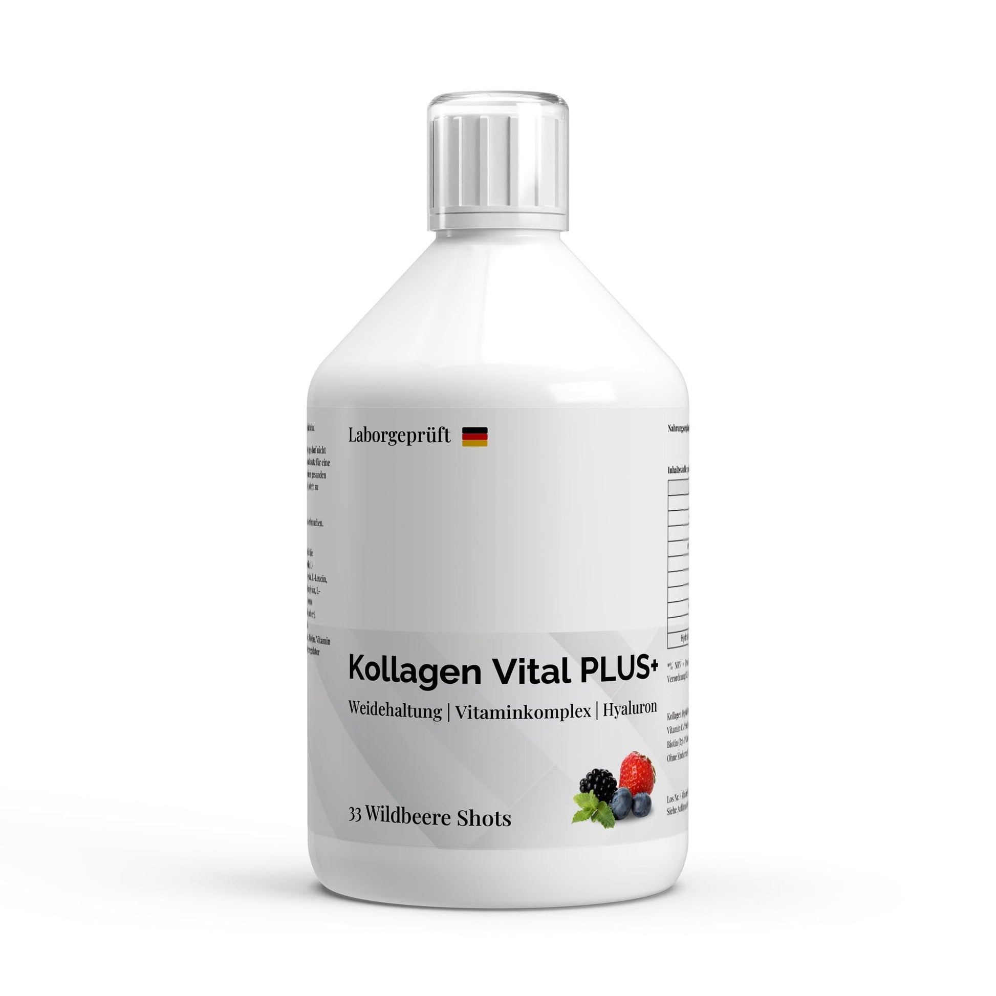 Kollagen Vital PLUS+ Shots (1500 DA) - Wild Berry - 500ml - jostefitvita.de