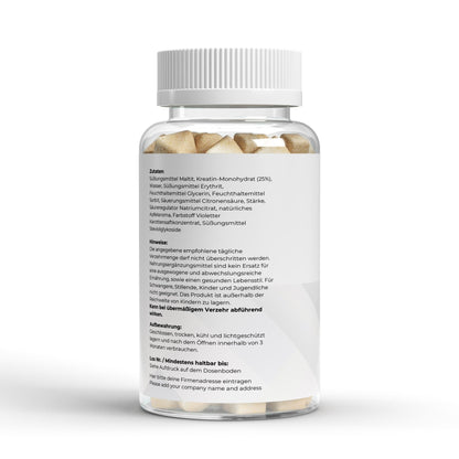 Kreatin Gummies - 90 Stück | Vegan & Zuckerfrei | Hochdosiert - jostefitvita.de