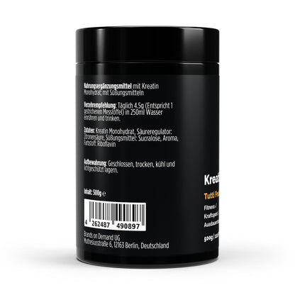 Kreatin Monohydrat Tutti Frutti - 500g - jostefitvita.de