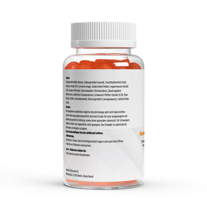 Kurkuma + Ingwer + Schwarzer Pfeffer Gummies - 60 Stk. - jostefitvita.de