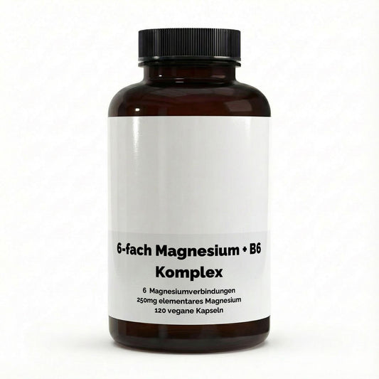Magnesium 6x Komplex + B6 - 120 vegane Kapseln - jostefitvita.de