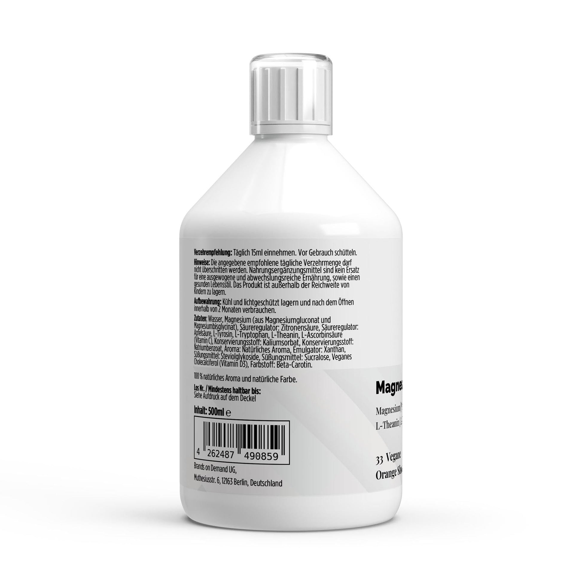 Magnesium Komplex Shots Plus+ 500ml - Hochdosiert mit Aminosäuren & Vitaminen - jostefitvita.de