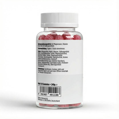 Magnesium Zink B6 Gummies 60 Stück - Vegan Zuckerfrei Himbeer - Geschmack - jostefitvita.de