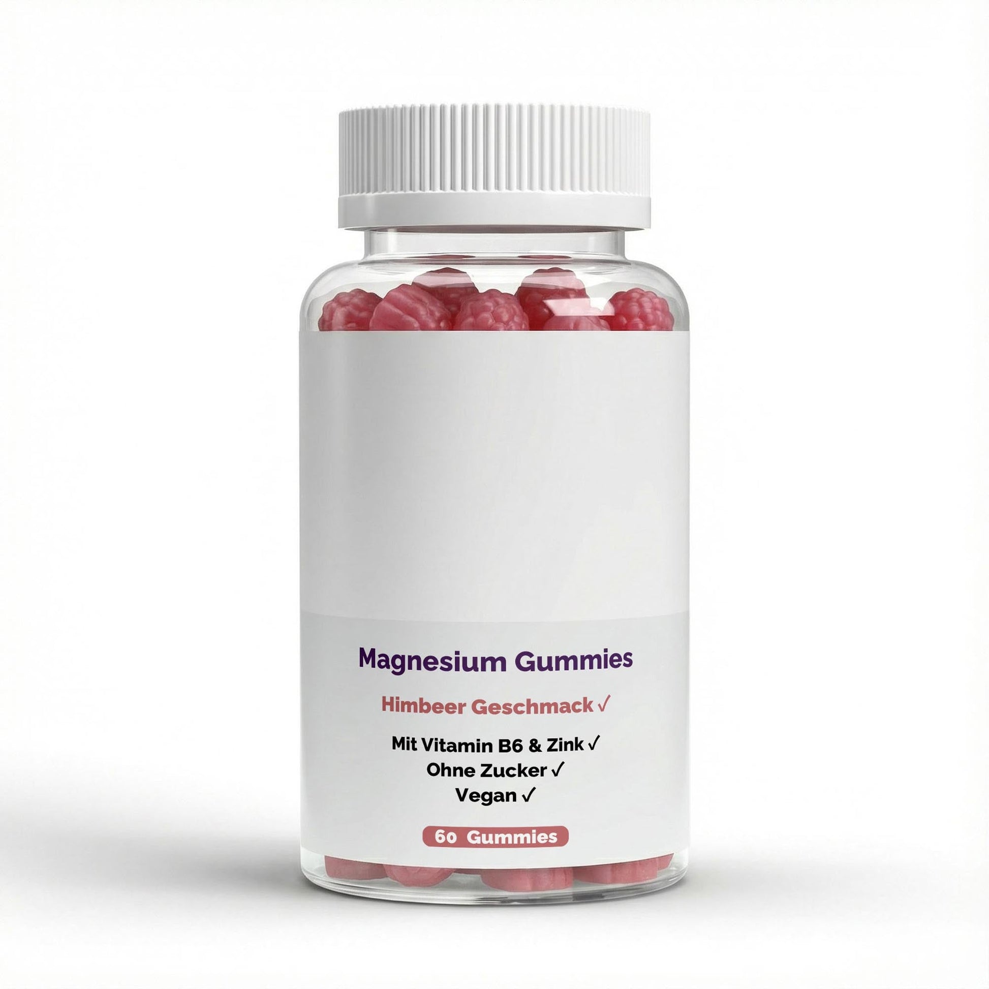 Magnesium Zink B6 Gummies 60 Stück - Vegan Zuckerfrei Himbeer - Geschmack - jostefitvita.de