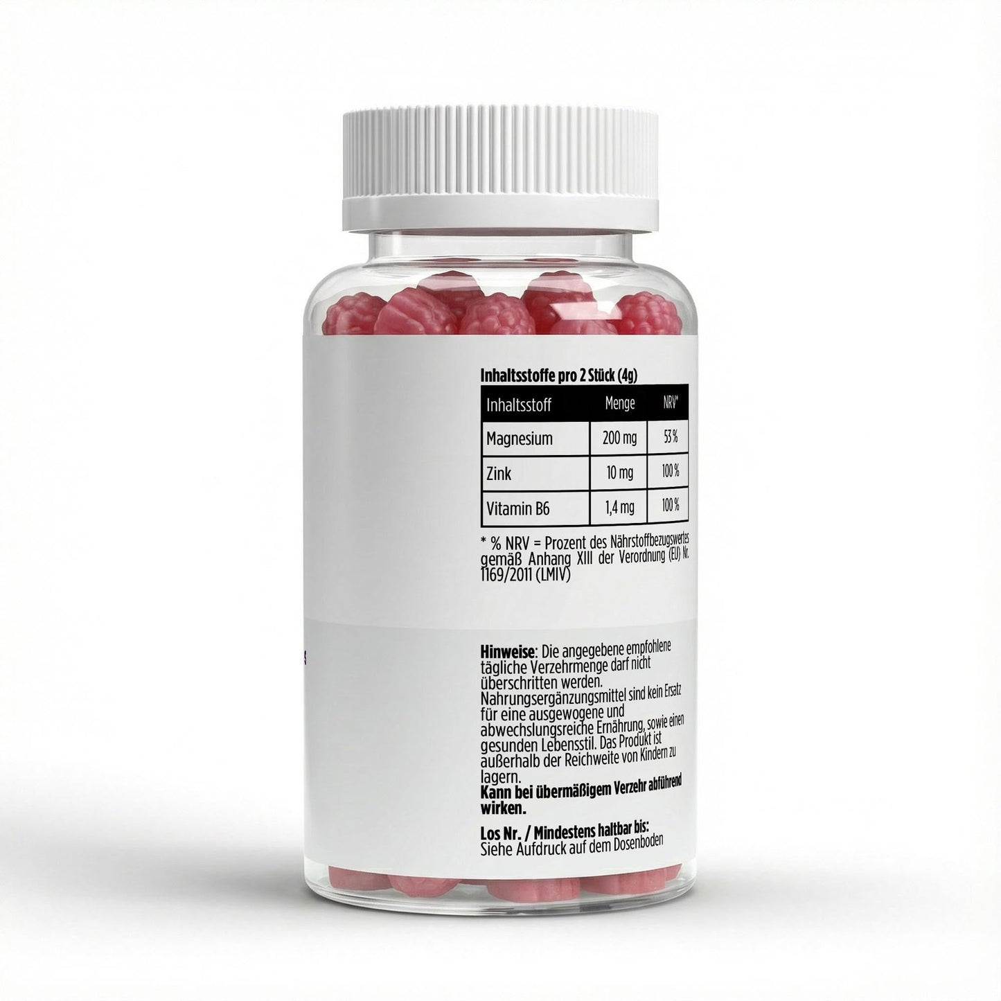 Magnesium Zink B6 Gummies 60 Stück - Vegan Zuckerfrei Himbeer - Geschmack - jostefitvita.de