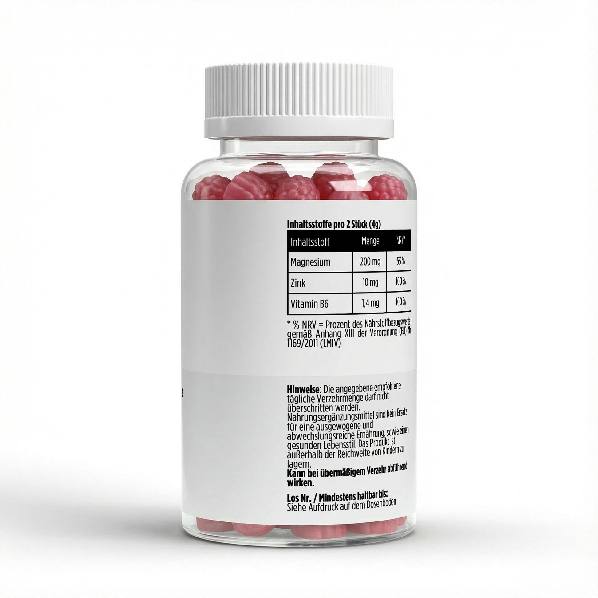 Magnesium Zink B6 Gummies 60 Stück - Vegan Zuckerfrei Himbeer - Geschmack - jostefitvita.de