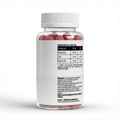 Magnesium Zink B6 Gummies 60 Stück - Vegan Zuckerfrei Himbeer - Geschmack - jostefitvita.de