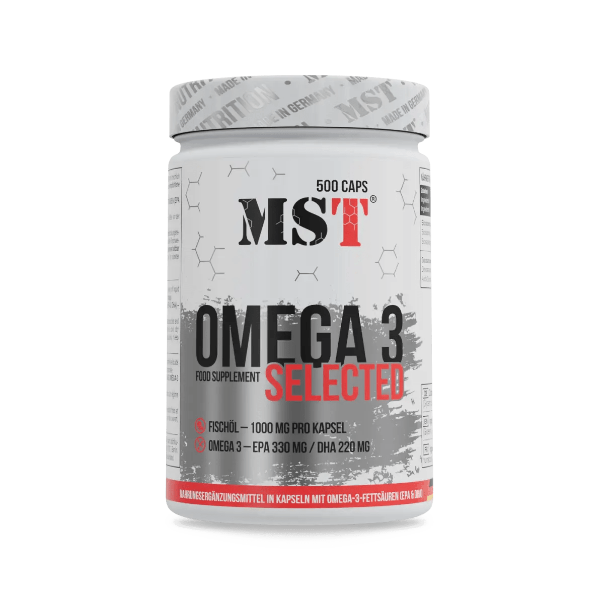MST Omega 3 Selected 500 Kapseln - Hochwertige Omega - 3 - Fettsäuren - jostefitvita.de