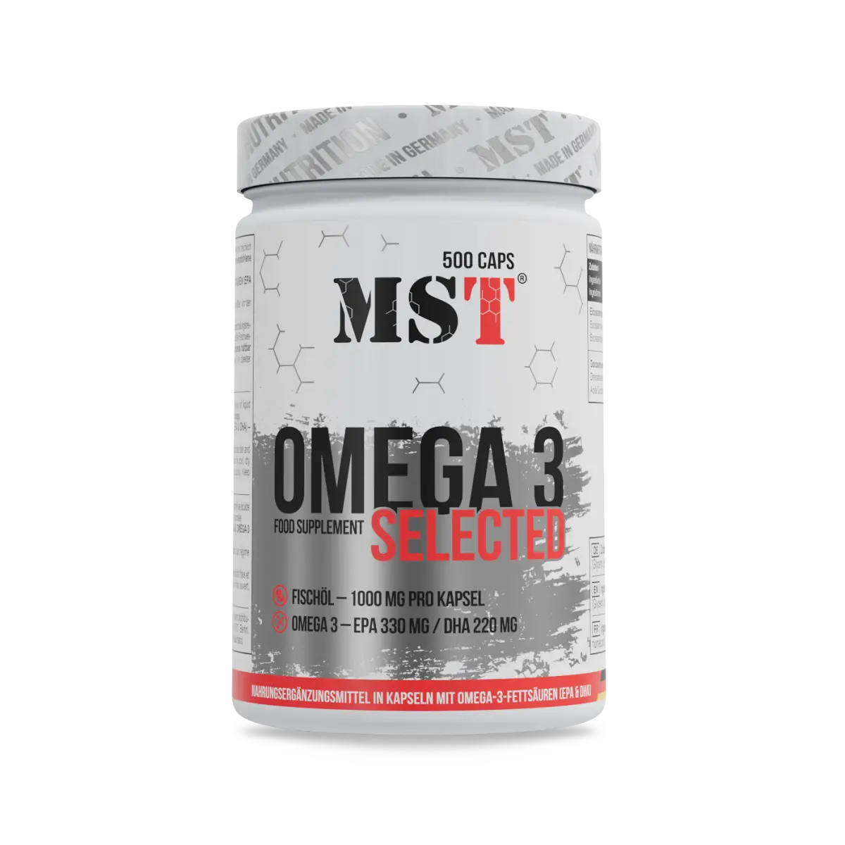 MST Omega 3 Selected 500 Kapseln - Hochwertige Omega-3-Fettsäuren