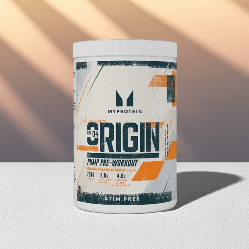 MyProtein Origin Pump 600g - Stimulanzienfreier Pre - Workout Booster(Orange Mango Soda) - jostefitvita.de
