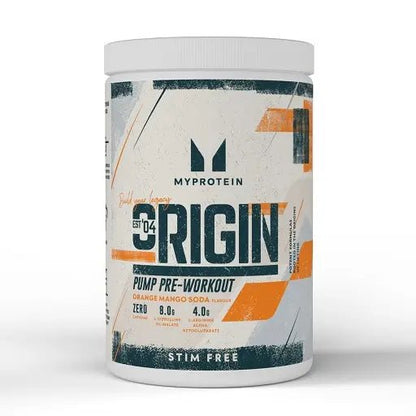 MyProtein Origin Pump 600g - Stimulanzienfreier Pre - Workout Booster(Orange Mango Soda) - jostefitvita.de