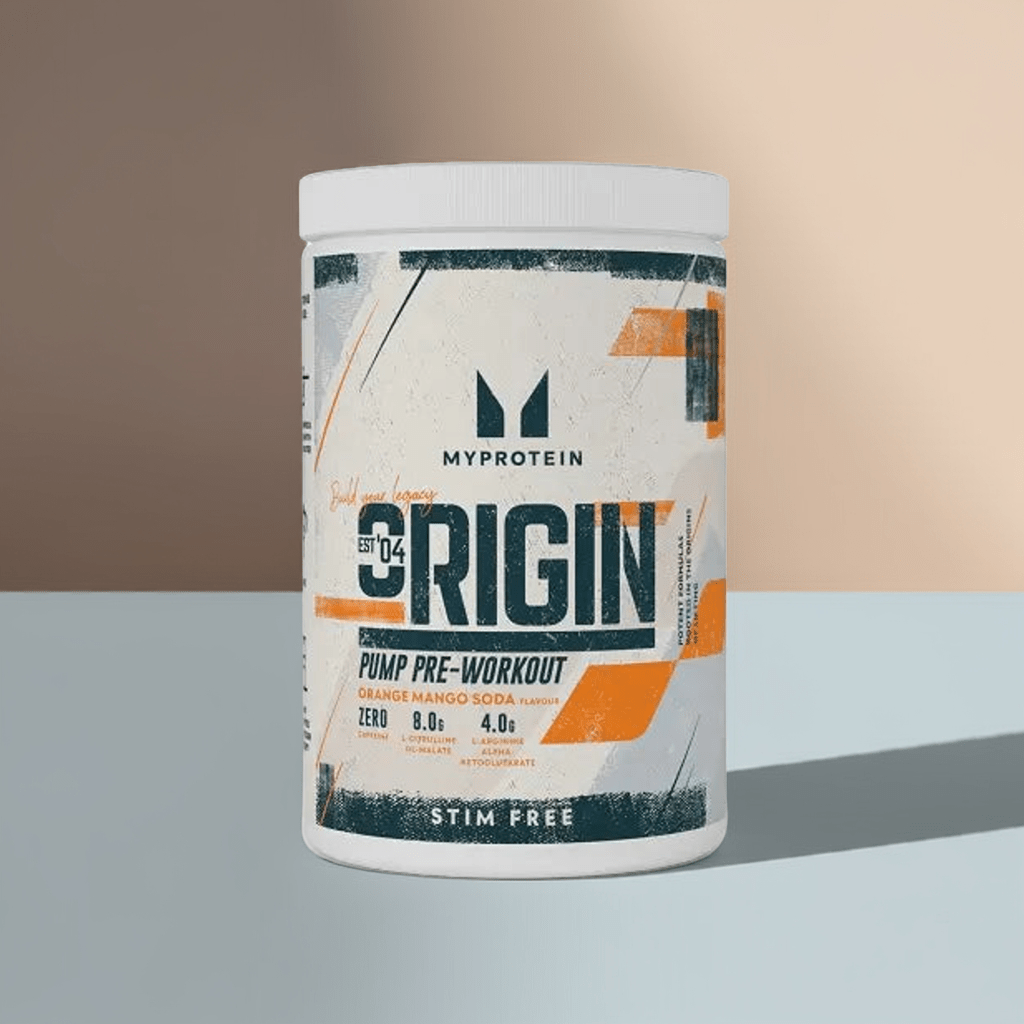 MyProtein Origin Pump 600g - Stimulanzienfreier Pre - Workout Booster(Orange Mango Soda) - jostefitvita.de