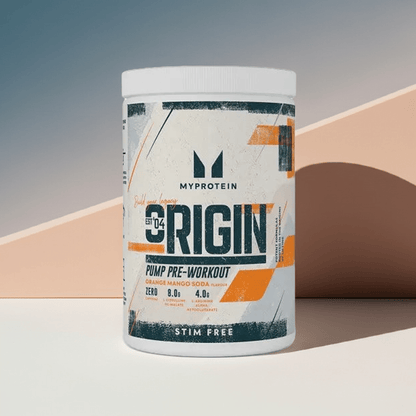 MyProtein Origin Pump 600g - Stimulanzienfreier Pre - Workout Booster(Orange Mango Soda) - jostefitvita.de