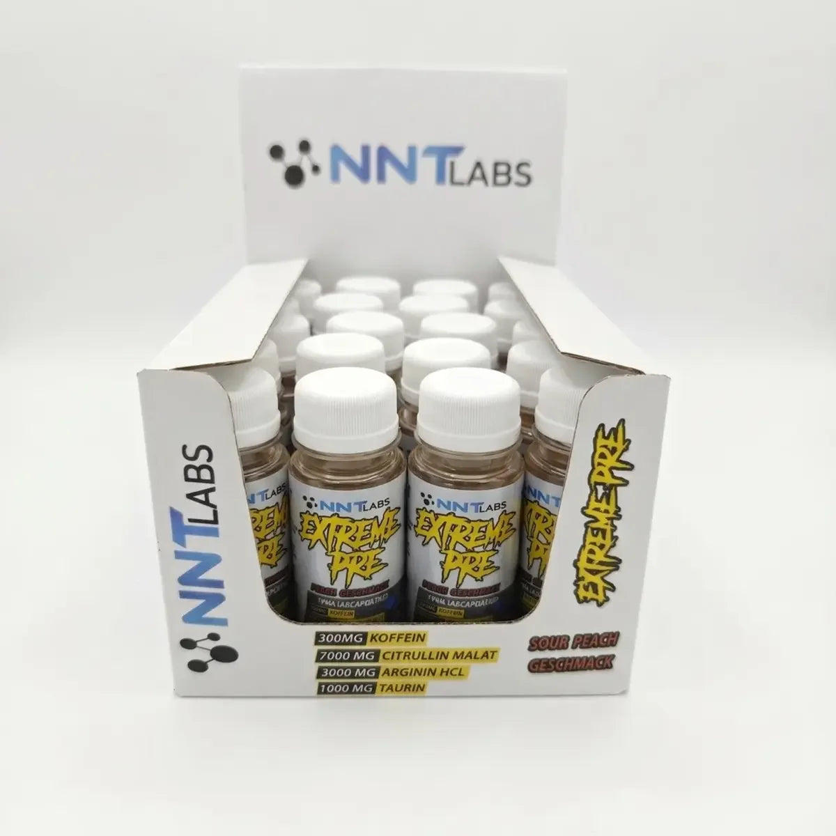 NNT Extreme Pre-Workout Shot 20x60ml – Hochdosierter Booster mit Koffein & Citrullin | 2 Geschmacksrichtungen