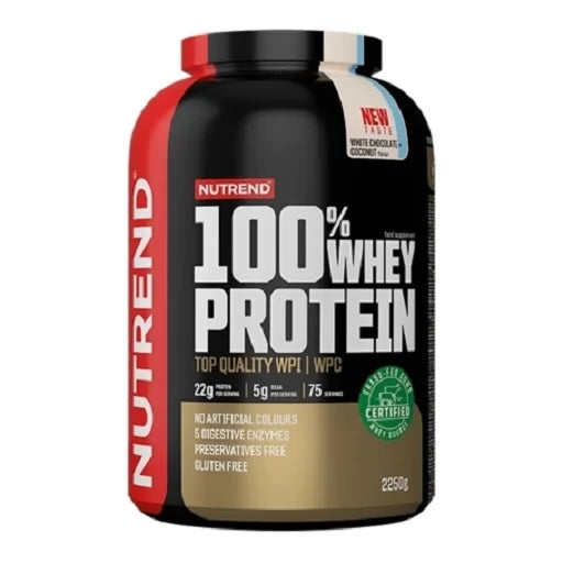 Nutrend 100% Whey Protein 2250g - Premium Molkenprotein Großpackung