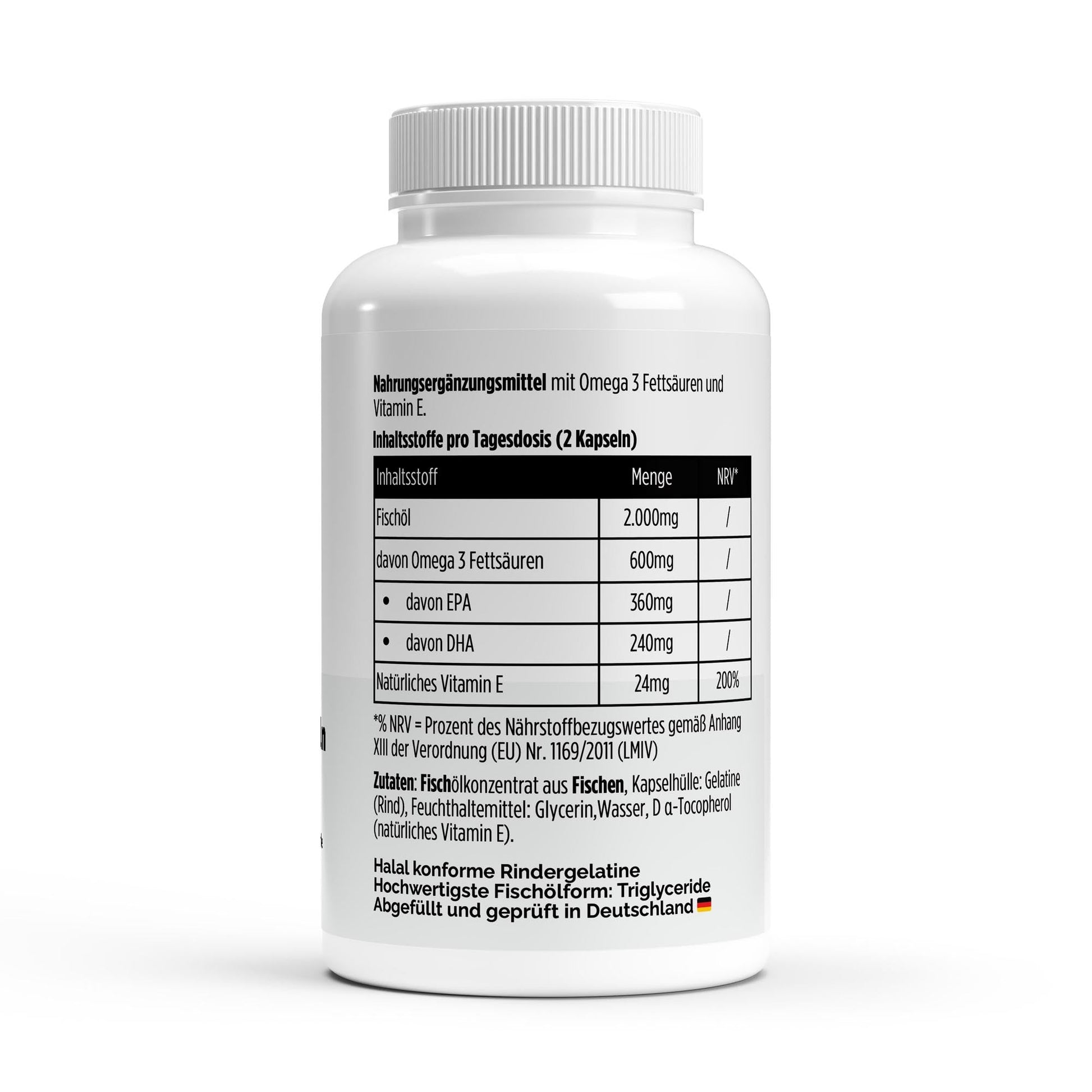 Omega 3 Triglyceride 18/12 - 120 Softgels | Halal - zertifiziert | EPA & DHA - jostefitvita.de