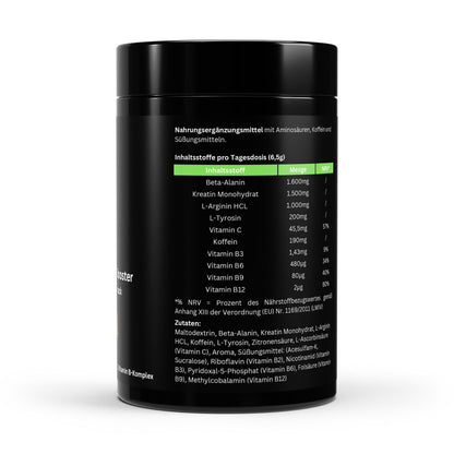 Pre-Workout Booster Apfel 520g | Beta-Alanin & Kreatin - jostefitvita.de