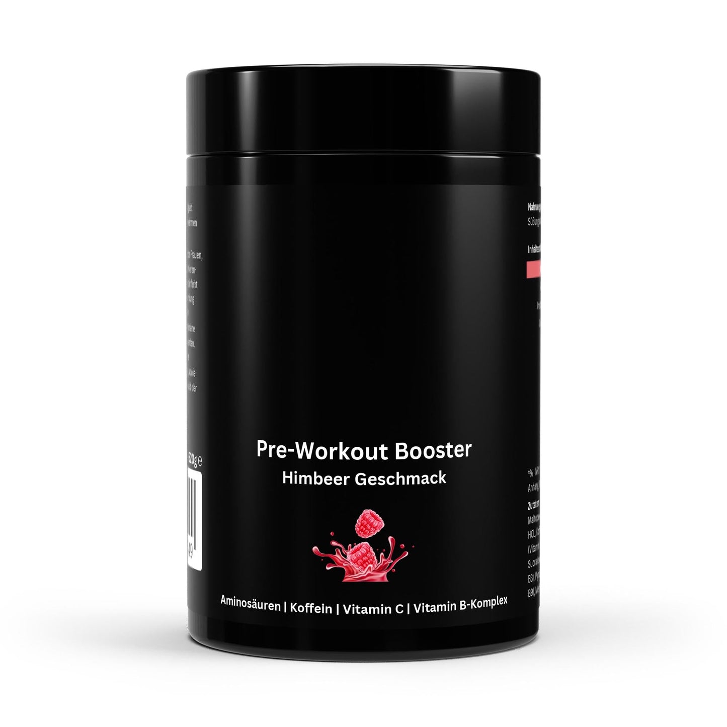 Pre-Workout Booster Himbeere 520g - Beta-Alanin, Kreatin & Koffein für Energie - jostefitvita.de